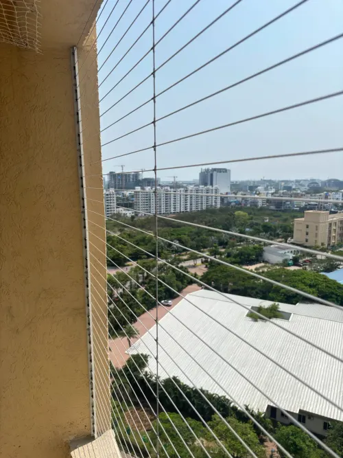 Invisible grill balcony installation